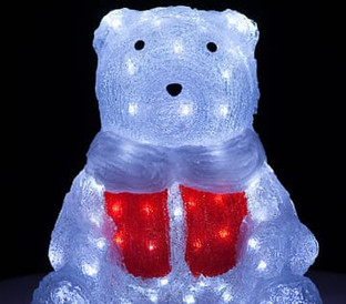 Акриловый мишка LED